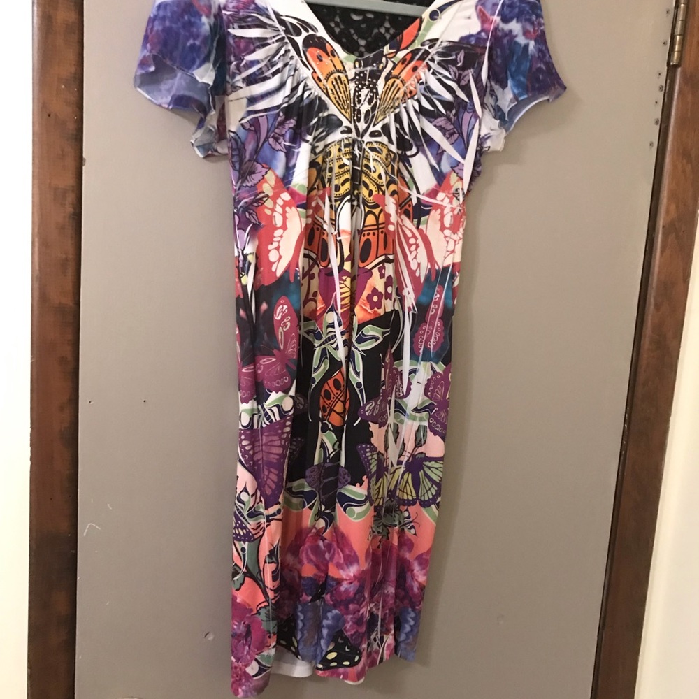 Unity World Wear butterfly dress with lace accent